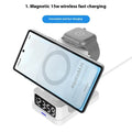 Magnetic Three in one 15W Wireless Charger With Clock